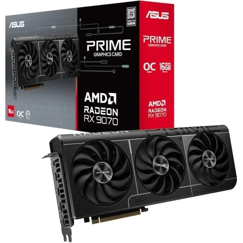 Tarjeta de Video ASUS Prme Radeon RX 9070 16GB Oc Edition GDRR6 PCIe