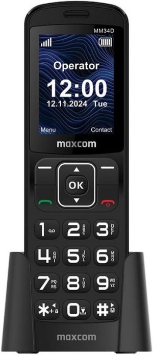 Teléfono Fijo Maxcom MM34D 4G Wireless Black