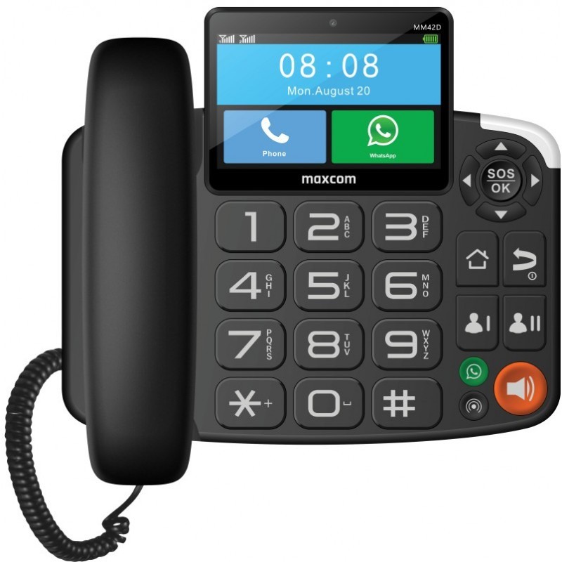 Teléfono Fijo Maxcom MM42D 4G Black