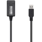 Cable USB 3.0 Alargador AM/Ah 5M Aisens Black