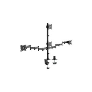 Soporte de Mesa para 4 TV/Monitor Aisens 13 - 27 2 Brazos Giratorio/Inclinable Hasta 8KG Black