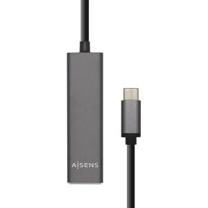 Hub USB-C 3.1 Aisens 4 Puertos Usb-a 3.0 15CM Grey