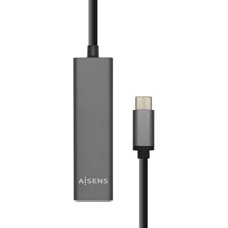 Hub USB-C 3.1 Aisens 4 Puertos Usb-a 3.0 15CM Grey