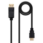 Cable Conversor Nanocable DisplayPort a HDMI 2M DP/HDMI Black