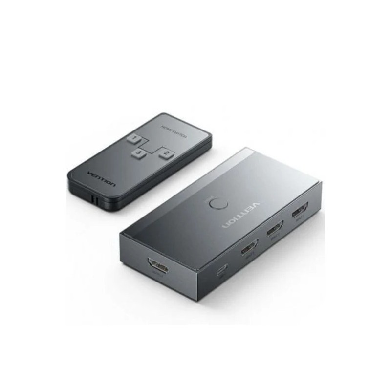 Switch Conmutador Vention HDMI 2.1 8K HDMI/H - 3XHDMI/H Grey