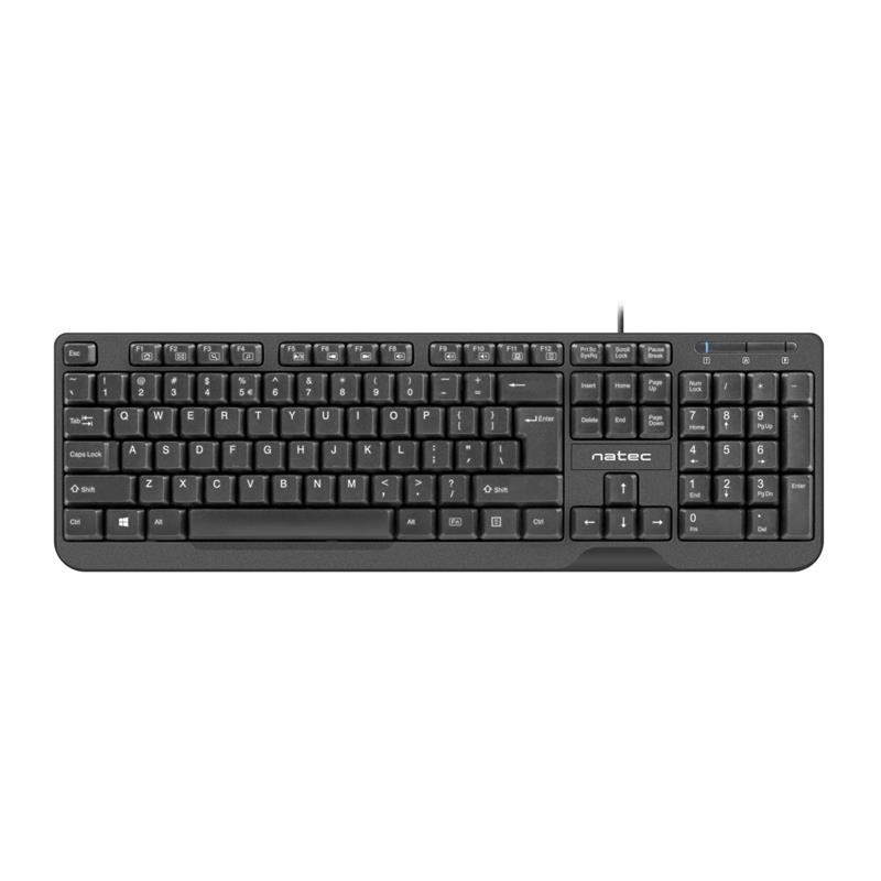 Teclado Natec Trout Slim USB Multimedia Black