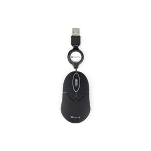 Ratón NGS Sinblack USB Óptico Retractil Black