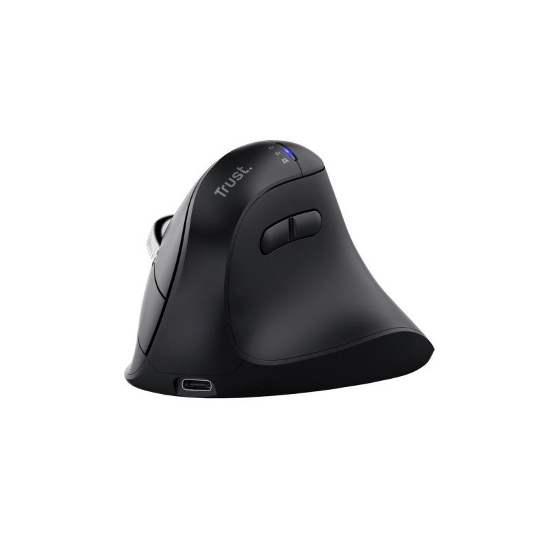 Ratón Trust Vyran Wireless Hyperscroll Ergonómico Black