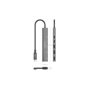 Docking USB-C Aisens HDMI 4K/2XUSB/USB-C/R/USB-C PD