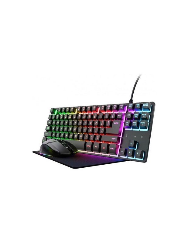 Teclado + Ratón Wireless + Alfombrilla Trust Gxt 794 Gaming Bundle Black Teclado + Ratón Wireless + Alfombrilla Trust Gxt 794 Gaming Bundle Black