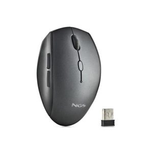 Ratón NGS Bee Black Ergonómico Wireless Silent Black