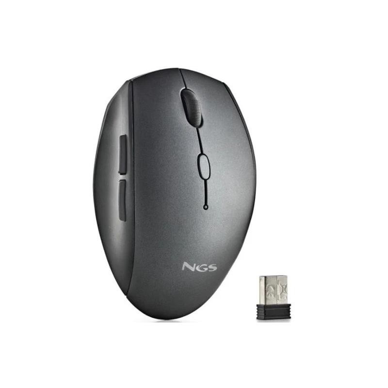 Ratón NGS Bee Black Ergonómico Wireless Silent Black Ratón NGS Bee Black Ergonómico Wireless Silent Black