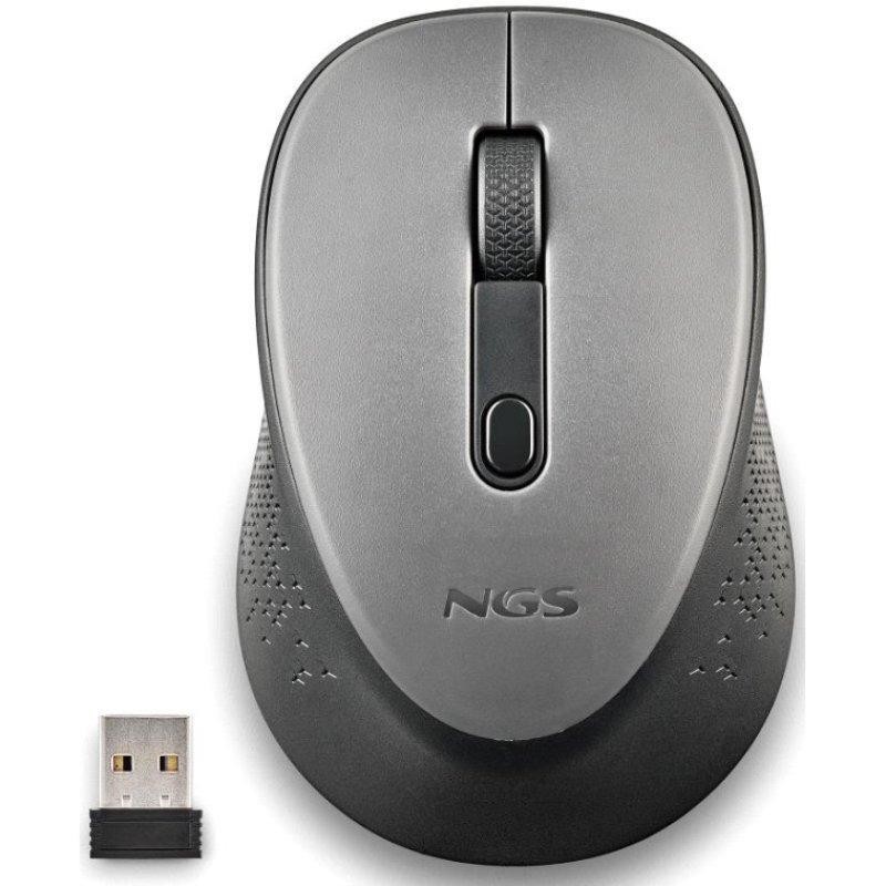 Ratón NGS Dew Gray Wireless Silent Grey