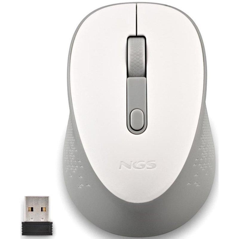 Ratón NGS Dew White Wireless Silent White