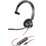 Auricular Poly Blackwire 3310 mono USB-C con adaptador USB-A