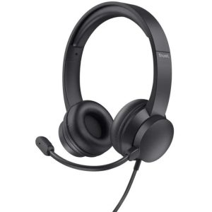 Auriculares + Micrófono Trust HS-150 Headset 3.5MM Black