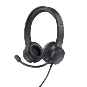 Auriculares + Micrófono Trust HS-201 Headset USB Black