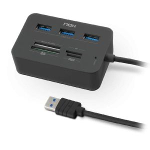 Lector de Tarjetas Nox + Hub USB 3