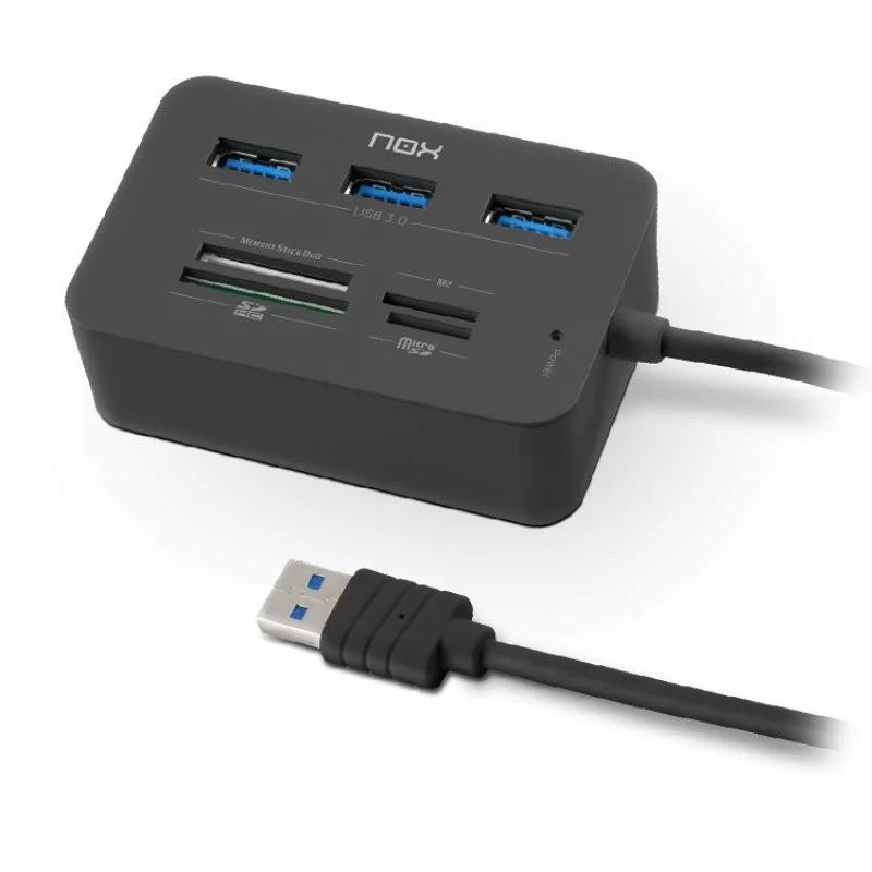 Lector de Tarjetas Nox + Hub USB 3 Lector de Tarjetas Nox + Hub USB 3
