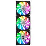 Pack 3 Ventiladores 12CM Nox Hummer Easylink ARGB Pwm Black