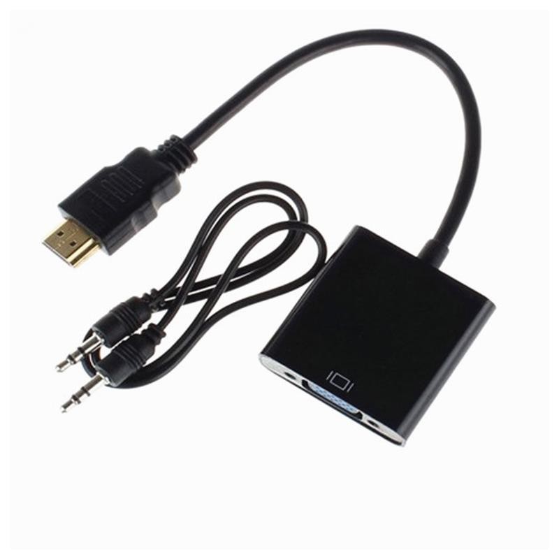 Cable Conversor Oneway HDMI a SVGA + Audio 3.5MM Black Cable Conversor Oneway HDMI a SVGA + Audio 3.5MM Black