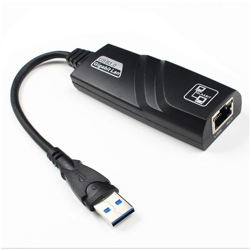 Cable Conversor Oneway USB 3.0 Ethernet RJ45 Gigabit 15CM Black
