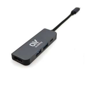 Dock Hub Oneway USB-C 4 en 1 HDMI 4K + 2 USB 3.0 + USB-C Grey