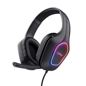 Auriculares + Micrófono Trust Gaming Gxt 416 Zirox Headset RGB Black