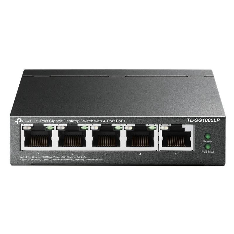 Switch TP-Link Gigabit 5 Puertos 4 Poe+ TL-SG1005LP