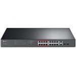 Switch TP-Link 16 Puertos 10/100MBPS + 2 10/100/1000 Poe+ Rack
