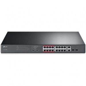 Switch TP-Link 16 Puertos 10/100MBPS + 2 10/100/1000 Poe+ Rack