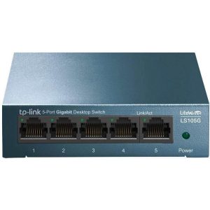 Switch TP-Link Gigabit 5 Puertos Poe+ LS105GP