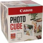 Papel Fotografico Canon PP-201 5X5 40HOJAS + Marco Fotos 13X13CM + Cube BL