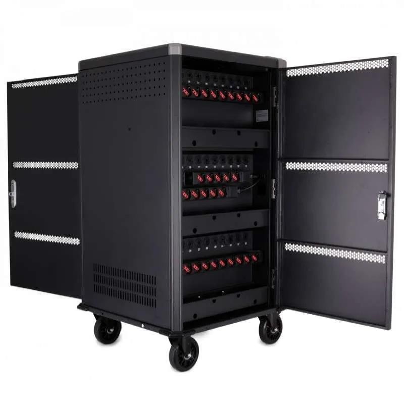 Armario de Carga PowerGreen 30 Dispositivos Tablets/Portatiles con Ruedas