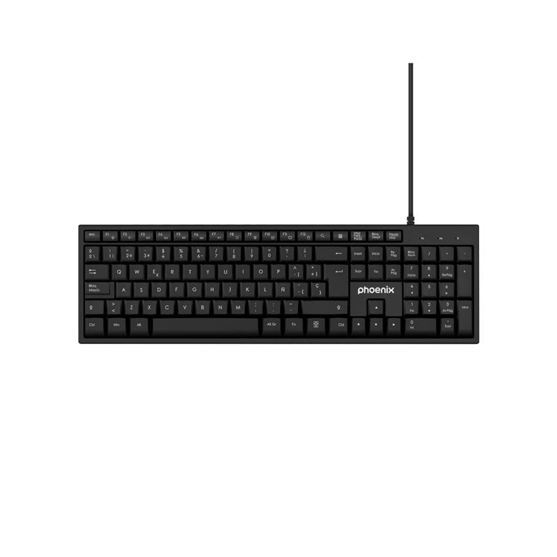 Teclado Phoenix K100 USB Multimedia Black