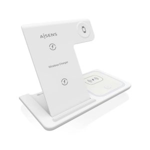 Base Cargador Aisens Smartphone/Apple Watch/Auriculares Wireless White