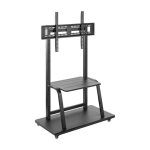 Soporte TV Monitor Aisens Suelo con Ruedas 37-100 150KG Black/Silver
