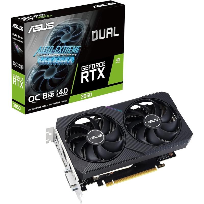Tarjeta de Video ASUS Dual Nvidia RTX 3050 8GB V2 Oc GDRR6 PCIe