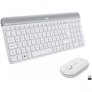 Teclado + Ratón Logitech MK470 Slim Wireless Silent White