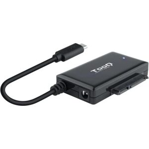 Adaptador USB 3.0 USB-C TooQ Disco Duro SATA 2.5/3.5 Alimentador Black