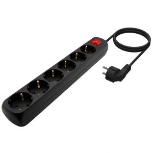 Regleta Aisens 6 Schukos Proteccion Interruptor 1