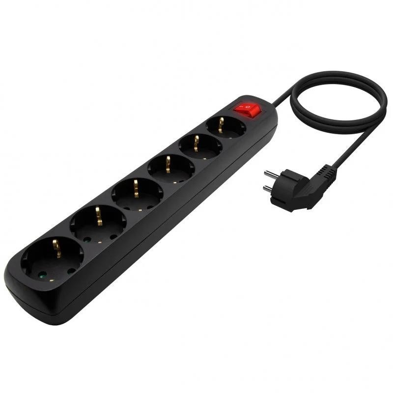 Regleta Aisens 6 Schukos Proteccion Interruptor 1