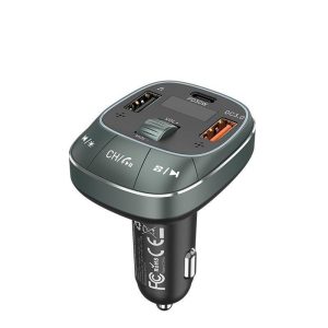 Transmisor Coche Vention FM MP3 Bluetooth USB-C 2XUSB 30W Black