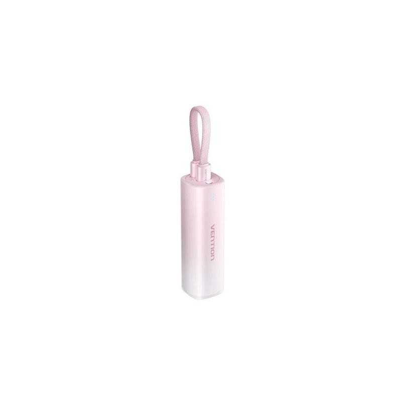 Powerbank Vention 5000MAH USB-C + Lightning 20W Rose Powerbank Vention 5000MAH USB-C + Lightning 20W Rose