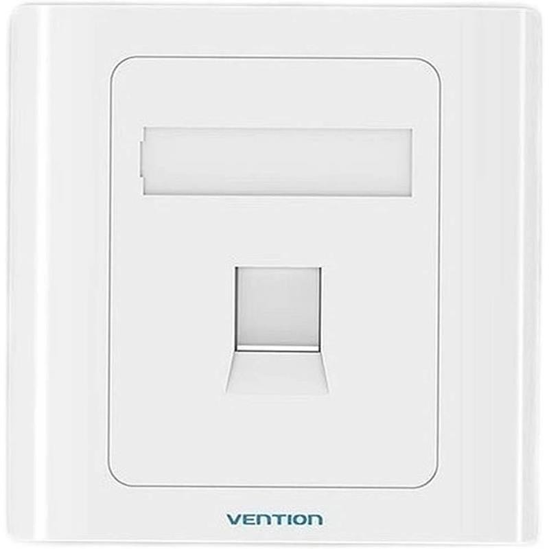 Roseta de Pared Vention RJ45 CAT.6 Utp 1 Toma White