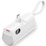 Powerbank Vention 4800MAH 2XUSB-C + Lightning 22.5W USB-C Plegable White