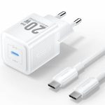 Cargador de Pared Vention Gan USB-C 20W White + Cable Ucb-c 1M White