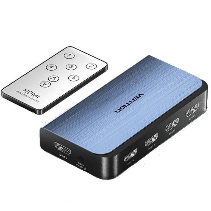 Switch Conmutador Vention HDMI 2.0 4K HDMI/H - 4XHDMI/H Blue Switch Conmutador Vention HDMI 2.0 4K HDMI/H - 4XHDMI/H Blue