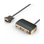 Duplicador Vention VGA Macho - 2X VGA Hembra Alimentación Externa Black