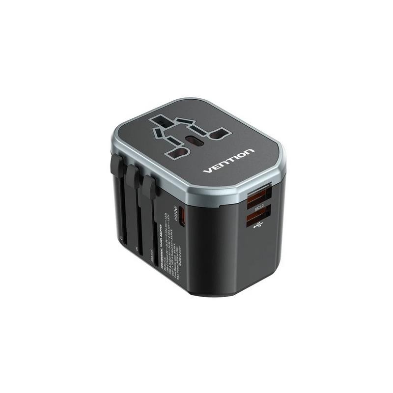 Cargador de Pared Vention Universal USB-C 2XUSB-A 20W